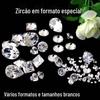 Flash AAA Branco zircão diy transparente rodada artificial artificial zircão relógio Diamante-Embutido nu Diamante gota de água nua pedra nua