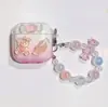 Para capa de fone de ouvido LP40Pro/LP40S casca macia de desenho animado pingente pulseira Bluetooth sem fio diy ht38/pro6