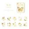 Paquete de Pegatinas Ciudad del Crepúsculo Serie Mariposa Fusu Diario de Mariposas Material para Manualidades Pegatinas Decorativas 30 Hojas 6 Diseños