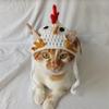 2026 Novos Chapéus e Acessórios de Tricô Feitos à Mão para Pets, Chapéus Fofos para Gatos e Cachorros, Acessórios de Chapéus de Lã com Abertura para Orelhas