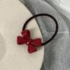 Pinza para el pelo retro elegante estilo francés rojo para mujer, clip para flequillo y pelo suelto de otoño e invierno, accesorio para la cabeza de ácido acético de alta calidad