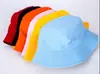 Chapéu amarelo infantil com logo estampado Chapéu de pescador com bolinhas pequenas japonesas Proteção solar para jardim de infância Chapéu de estudante para germinação Chapéu de bacia