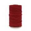 50 jardas corda para embrulho de presente corda de algodão 3mm corda de algodão colorida corda de algodão DIY feita à mão corda de algodão trançada corda de tapeçaria corda de amarração