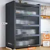 Novo Rack de Armazenamento para Cozinha, Armário de Armazenamento Multicamadas de Chão, Multifuncional para Micro-ondas, Aparador, Armário, Armário de Armazenamento