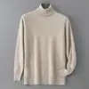 Baicai Rong Suéter Nuevo de Lana Pura Otoño/Invierno para Hombre Cuello Solapa Tejido de Punto Negocios Casual Simple Capa Base de Punto
