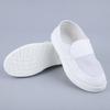 Zapatos Antiestáticos con Suelas Suaves de PU, Cómodos Zapatos de Trabajo Protectores Antiestáticos Unisex, Zapatos de Malla de PVC Libres de Polvo con Cuatro Ojales, Silenciosos
