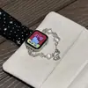Correa de reloj de cristal de trébol de cuatro hojas extraíble adecuada para Xiaomi 10, Huawei 11, Apple S10, correa de reloj de alta gama para verano