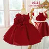 Venta al por mayor Nuevo Vestido Formal Infantil de Comercio Exterior, Vestido de Princesa de Capa de Aire, Falda Abullonada Floral 3D, Disfraz de Performance para Festival