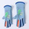 Guantes luminosos impermeables para niños invierno forro polar cálido dibujos animados para montar niños y niñas antideslizantes impermeables antideslizantes guantes para estudiantes