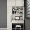 Armario con escritorio y estantería integrados para apartamentos pequeños, habitaciones infantiles, escritorios de estudio para estudiantes, escritorios de computadora para dormitorio en casa