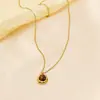Joyería Nueva Transfronteriza Acero Inoxidable 316 Collar Chapado en Oro de 14K Joyería para Mujeres Colgante de Piedra Natural Moda Europea y Americana para Mujeres Venta al por Mayor