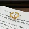 Anel Aberto Elegante Vintage de Zircônia de Nicho de Luxo com Estilo Cortesão, Adequado para Festas Noturnas, Anel Versátil de Luxo Leve