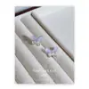 Pendientes de Mariposa de Lujo Ligero de Alta Calidad con Aguja de Plata S925 Diseño de Nicho Pendientes Frescos Dulces Degradados Pendientes de Circonita