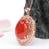 Colgante Huevo de Paloma de Ágata Roja Natural Guan Yu Calcedonia Collar Clavícula Joyería Transmisión en Vivo Dropshipping S2050508