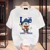 Camiseta de Manga Corta para Hombre Cuello Redondo Algodón Puro Adolescente Preparatoria Secundaria Camiseta Suelta Moderna Americana Ropa Pesada Verano