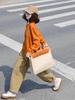¡Súper blanco! Cárdigan de Punto Casual Holgado Naranja Calabaza para Mujer, Suave, Color Sólido, Pequeño, para Viajeras