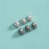 S925 Sterling Silver Three-sided Spacer Beads Paz e Alegria Bênção Triângulo Loose Beads DIY Hand-woven Rope Bracelet Acessórios
