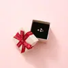 Caja de embalaje para joyería con lazo lista para enviar para anillos, pendientes, pulseras y brazaletes; caja de joyería con tapa y base, adecuada para empaque de regalo