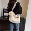 Bolso dumpling de pana estilo coreano de moda de este año 2024 nuevo bolso de mensajero de nailon bolso de mujer color sólido
