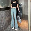 Pantalones de Pana Micro-La Vintage para Mujer, Primavera y Otoño, Cintura Alta, Tiro Delantero, Diseño de Cuatro Botones, Elásticos, Corte Ajustado, Borde de Piel