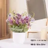 Plantas Verdes Simples Suculentas de Plástico em Vaso Ornamento para Sala de Estar Mesa de Jantar Flores Artificiais Decorações Ornamento Flores Biomórficas