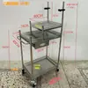 Carrinho Detalhável de Aço Inoxidável Espesso para Transmissão ao Vivo ao Ar Livre com Rodas, Rack de Armazenamento Portátil, Carrinho de Feira, Carrinho de Ferramentas