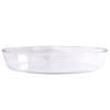 Fábrica al por mayor, bandeja para hornear de vidrio rectangular ovalada, plato de arroz horneado, plato de fruta para hornear en horno microondas de borosilicato de estilo coreano