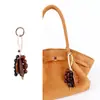 Saco de Sino de Mão com Casca de Fruta Natural Pingente Sino de Vento de Fruta Feito à Mão Cordão de Sementes de Bodhi com Contas de Madeira Instrumento de Terapia Sonora