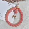 Pingente Longo para Lanyard de Celular com Raiz de Bodhi Multi-Preciosa Estilo Casal Pingente Anti-Perda para Capa de Celular Chaveiro com Contas Decoração