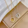 [Cuerpo entero de acero de titanio] Collar de oro real de estilo simple con diamantes de barro Xingyue en horno para mujer, accesorios de cadena de clavícula de celebridades de Internet