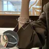 Pulsera Trenzada Retorcida para Hombres y Mujeres, Muñequera Retro de Personalidad Resistente, Diseño de Nicho Moderno, Joyería Hip-Hop Punk de Estilo Abierto