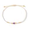 Pulsera de Perlas Tejidas con Cuentas de Arroz Explosivas, Accesorios de Ojo de Cuentas de Vidrio para Mujer, Pulsera Trendy de Ojo de Diablo Europeo y Americano