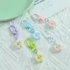 Chaveiro Xadrez Colorido Florzinhas DIY Pingente de Flor Estilo Fresco Charms para Bolsa Feminina Enfeites Atacado
