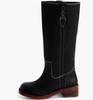 Otoño e Invierno Nuevos Casual Versátil Punta Redonda Versátil Comercio Exterior Zapatos de Mujer Tacón Medio Grueso Botas de Jinete Botas