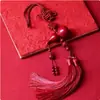 Colgante de calabaza Fulu Kangning de cinabrio rojo para coche, colgante de seguridad para espejo retrovisor de coche, para hombre y mujer, arena dorada púrpura del emperador