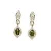 Estilo de Corte Francés Superior Pendientes de Plata de Ley S925 con Aguja de Circonita Verde Oliva Pendientes Morados de Diseño de Lujo Ligero de Nicho