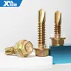 Tornillos Autorroscantes Autorroscantes para Metal con Cabeza Hexagonal Externa y Arandela Integrada Cola de Taladro Cola de Milano Alambre Chapa Metálica Placa de Acero Teja de Acero Color Tornillos Remaches Venta al por Mayor