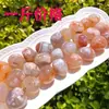 Directo del fabricante, guijarros de ágata color cerezo rosa y blanco naturales al por mayor para arreglos decorativos, maceteros de cristal y arreglos florales.