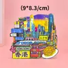 Imán para Refrigerador de Tsim Sha Tsui, Hong Kong, Ciudad Creativa, Imán de Madera, Atracción Turística Cultural y Creativa, Souvenir, Regalo