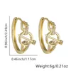 Nuevos Pendientes Geométricos de Amor de Moda Pendientes Simples Combinables de Lujo Ligero Cobre Chapado en Oro de 18K Pendientes Distintivos Accesorios para Mujer