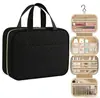 Bolsa de higiene pessoal e cosméticos de viagem grande capacidade para pendurar, bolsa de armazenamento à prova d'água e portátil com separação seco/molhado