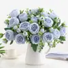 Decoración de Florero con Ramo de Peonías y Rosas Artificiales para Hogar, Boda, Flores Falsas de Seda Artificial Amazon AliExpress