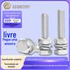Grau 4.8 Parafuso Sextavado Externo Porca Arruela de Pressão Plana Combinação Aço Carbono Galvanizado Conjunto de Parafuso e Porca M4/M5/M6/M8