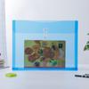 [Yan] Bolsa de arquivo transparente PP horizontal Bolsa de armazenamento de dados para papel de teste Bolsa de arquivo de estudante de grande capacidade A4