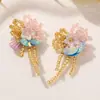 Estilo Retro Borlas Bloques de Color Flores de Lentejuelas de Cristal Aretes Broche Accesorios para el Cabello Hebillas para Zapatos Flor para Zapatos Accesorios