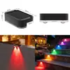 Luces de peldaño solares para patios exteriores, pequeñas luces de pared a prueba de lluvia para escaleras, jardines, villas y balcones, luces guía LED