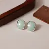 Brincos Quadrados Pequenos Elegantes Estilo Coreano com Gotejamento de Óleo Perolado para Mulheres, Simples e Luxuosos, Brincos Modernos e Versáteis com um Toque de Alto Padrão