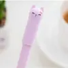 Caneta Gel Criativa Desenho Animado Gato Fofo Abanando o Rabo Tampa Caneta Tinteiro Preta Gato Caneta de Assinatura Material Escolar para Estudante Atacado t