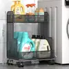 Estante de almacenamiento para baño doméstico, solución de almacenamiento móvil, estante de almacenamiento de detergente para ropa de pie junto a la lavadora, carrito pequeño