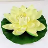 Flores de lótus artificiais, folhas de lótus e decorações falsas para lago, incluindo nenúfares de plástico e lagos de peixes, para oferendas budistas, com frete grátis